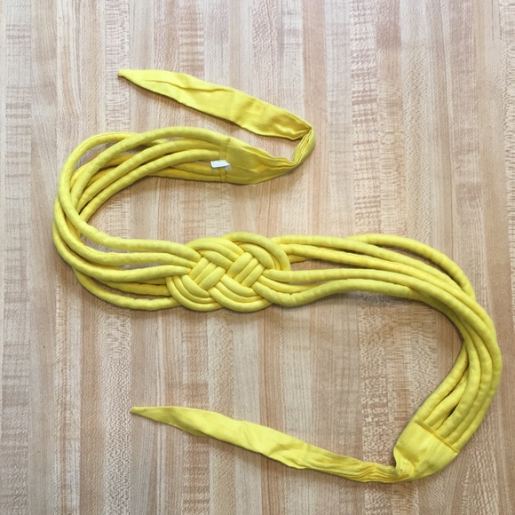 Vintage Yellow Knot Waist Belt - Picture 1 of 8